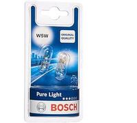 Bosch W5W Pure Light lampes auto - 12 V 5 W W2,1x9,5d - 2 ampoules, jaune