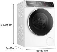 Bosch WGB254A1IT Série 8 Lave-linge frontal Charge avant Capacité 10 kg 1400 tr/min Dosage automatique i-DOS, Iron Assist, Home Connect, Système Anti Taches Plus, Blanc, 60 cm