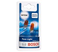 Bosch WY5W Pure Light Ampoule de Phare Halogène, 12 V 5 W, Qualité d'Origine - Culot W2,1x9,5d - Pack de 2 Ampoules de Rechange pour Voiture