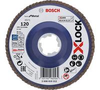 BOSCH X-LOCK Disque à lamelles, modèle droit, plateau en plastique, Ø125 mm, K 60, X571 2608619210