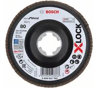 BOSCH X-LOCK Meules à lamelles du système Best for Metal Ø 115 mm, G 80, X571, version courbée, plastique 2608621765