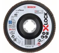 BOSCH X-LOCK Meules à lamelles du système Best for Metal Ø 125 mm, G 40, X571, version courbée, plastique 2608621767