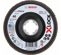 BOSCH X-LOCK Meules à lamelles du système Best for Metal Ø 115 mm, G 40, X571, version courbée, plastique 2608621763