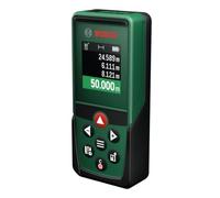 BoschTélémètre laser PLM50-23 (mesure de distances jusqu’à 50 m, fonctions intégrées de mesure de la longueur, de la surface et du volume, écran couleur à haute visibilité, mémoire de 10 mesures)
