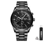 BOSCK Montre Homme Acier 30M Etanche, Non Chronographe Analogique Classique Mode Affaires Montres Bracelet pour Homme,Montres Hommes Anti Rayure étanche Automatique Homme Meilleur Cadeau Décontractée