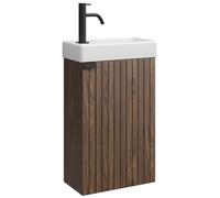 Bosco Meuble de salle de bain, WC, 40 x 22 cm, en noyer - Armoire lavabo