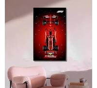 Bosence Support mural pour Lego Technic 42207 Ferrari SF-24 F1 Voiture, Plaque murale, Idées, Tableau mural (C)
