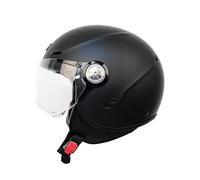 BOSERMEM Casque De Moto Bosermem, Homologué Ece 22.06, Visière HD, Coque en Abs avec Couche De Protection Eps pour Une Sécurité Optimale.(Noir Mat, S=55-56CM)