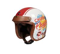 BOSERMEM Casque De Moto Rétro, Casque Ouvert Certifié ECE 22.06. La Doublure Est Aérée Et Respirante. Convient Aux Motos, Cruisers, Scooters Et Cyclomoteurs(Pop Blanche, L=57-58cm)