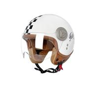 BOSERMEM Casque de Pédale de Moto Visière Pare-Soleil，pour Moto et Scooter, Protection en Cas de Chute protéger efficacement la sécurité routière des utilisateurs(Blanc, M 55-56cm)