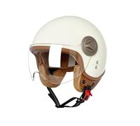 BOSERMEM Casque de Pédale de Moto Visière Pare-Soleil，pour Moto et Scooter, Protection en Cas de Chute protéger efficacement la sécurité routière des utilisateurs(Beige, M 55-56cm)