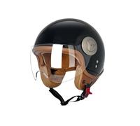 BOSERMEM Casque de Pédale de Moto Visière Pare-Soleil，pour Moto et Scooter, Protection en Cas de Chute protéger efficacement la sécurité routière des utilisateurs(Noir, XXL 61-62cm)