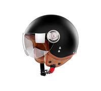 BOSERMEM Casque de Pédale de Moto Visière Pare-Soleil，pour Moto et Scooter, Protection en Cas de Chute protéger efficacement la sécurité routière des utilisateurs（Noir Mat, L 57-58cm）