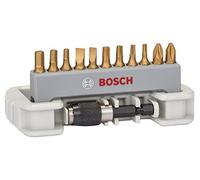 Bosh 2608522128 Set de 11 Embouts de vissage avec porte-embout ph2/ pz2/ t10/ t15/ t20/ t25/ s0 6x4 5/ s0 8x5 5/ hex3/ hex4/ hex5/ 25 mm