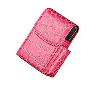 Boshiho Faux cuir Cigarette Case Flip Top Pochette de tabac Meilleur cadeau pour hommes Femmes (Rouge)