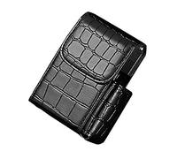 Boshiho Faux Leather Cigarette Case Flip Top Pochette de tabac Meilleur cadeau pour hommes Femmes (Noir)