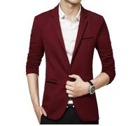BoShiNuo Arrivée Luxe Hommes Blazer Automne Slim Fit Hommes Costume Hommes Costume Blazers Homme, bordeaux, S