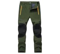 BoShiNuo Pantalon de ski d'hiver chaud et imperméable avec doublure en polaire pour homme - Pantalon de travail en montagne - Coupe-vent, Army En8, M