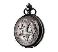 BOSHIYA Fullmetal Alchemist Montre de poche avec boîte à chaîne pour accessoires Cosplay Anime Merch, Alchemist-Bright Black, Vintage