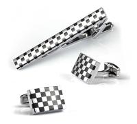 BOSHYUM Bijoux Boutons de Manchette Hommes Affaires Émail Boutons de Manchette Pince à Cravate Ensemble Robe Chemise française Clous de Manchette