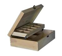 BOSHYUM Boîte à Bijoux en Bois pour Boucles d'oreilles, boîte de Rangement pour Bijoux, Artisanat, Simple, Tendance, pour Maquillage, Collier, Boucles d'oreilles, Cadeaux