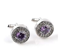 BOSHYUM Boutons de Manchette de Chemise pour Hommes Boutons de Manchette de Mode sertis de Diamants Les Clous de Manchette sont à l'oxydation et durables