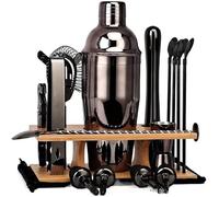 BOSHYUM Oscillateur à Cocktails Ensemble de Shaker à Cocktails Shaker Outils Professionnels Ensemble de Bar Pilon Cocktails Cadeaux de Mariage pour Couple pour Le Barman à Domicile