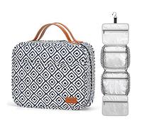 Bosidu Trousse de Toilette de Voyage à Suspendre, Grande capacité, Organisateur de Produits de Toilette de Voyage pour Femme avec 4 Compartiments et 1 Crochet Robuste, Parfaite pour Les Voyages, Un
