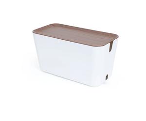 Bosign Rangement pour câbles Cable Organiser XXL Décor en bois foncé