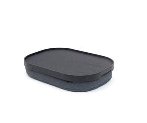 Bosign Tablette de genou CurveLine™ anti-glisse 47x34 cm Noir saule gris