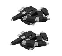 Bosiyrggrl 20 Pcs OTG 5 Broches F/M Mini Changeur Adaptateur Convertisseur USB Mâle A Micro-USB