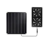 Bosiyrggrl 20 W 12 V Panneau Solaire Ventilateur D'Extraction Extracteur D'Air pour Bureau Extérieur Chien Poulailler Serre Panneau Solaire Étanche 1 Ensemble