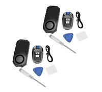 Bosiyrggrl 2X 113Db Super Fort sans Moto Vélo Alarme Sécurité Antivol Alarme avec Télécommande Étanche Noir