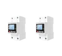 Bosiyrggrl 2X 63A TUYA WiFi Smart Earth Leakage plus Under Voltage Protector Relay Disjoncteur Minuterie Powers KWh Meter
