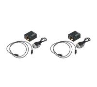 Bosiyrggrl 2X Adaptateur Convertisseur Coaxial Toslink SPDIF Numerique vers Analogique Audio avec Cable Fibre