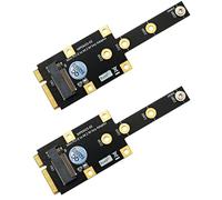 Bosiyrggrl 2X Adaptateur de Clé Mini PCI-E vers M.2 M Mini PCIExpress vers NVME SSD Convertisseur Riser Board Carte D'Extension pour 2230 2242 2260 2280