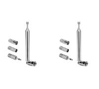 Bosiyrggrl 2X Adaptateur de Connecteur de Prise Mâle de Type F de Vis TéLescopique de Remplacement D'Antenne de Radio FM pour L'Amplificateur à de RéCepteur StéRéO D'Av