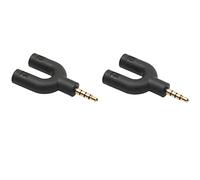 Bosiyrggrl 2X Adaptateur de Type U Double Prise Casque 3,5 MM Câbles Audio Splitter Microphone 2 en 1 Connecteur Pivotant pour Android