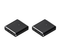 Bosiyrggrl 2X Adaptateur Magsafe3 Remplaçable Type-C vers 5 Broches Haute Puissance de Sortie 100 W avec LED pour/Pro Noir