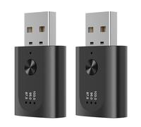 Bosiyrggrl 2X Adaptateur USB Bluetooth 5.3 Récepteur Audio sans Émetteur Bluetooth avec Microphone Appel Mains pour Voiture avec Radio FM