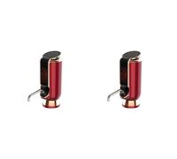 Bosiyrggrl 2X Aérateur de Vin Électrique, Décanteur, Distributeur et Pompe à Vide - Écran Tactile LED, Moniteur de Température, Rouge