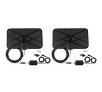 Bosiyrggrl 2X Antenne TV 25DB, Antenne IntéRieure NuméRique HD Longue PortéE de 1500 Prenant en Charge L'Antenne HDTV IntéRieure 4K 1080P et Plus Ancienne