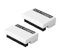 Bosiyrggrl 2X ATX 24 Broches à 90 Degrés Adaptateur de Prise d'alimentation RGB Carte Mère Câble d'alimentation Modulaire Bricolage Accessoire de Blanc