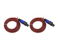 Bosiyrggrl 2X Câble de Haut-Parleur Speakon Câble à Extrémité Ouverte à Nu, Speakon à Câble de Haut-Parleur Cordon de Connexion D'Amplificateur de Cordon Audio pour DJ/PA
