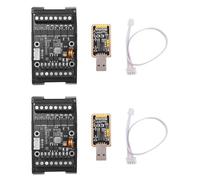 Bosiyrggrl 2X Carte de Commande Industrielle PLC FX1N-14MT+BoîTier+Câble USB-TTL Module PLC EntréE/Sortie Analogique avec Rail de Guidage