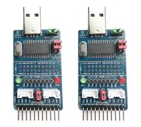 Bosiyrggrl 2X CH341A Adaptateur USB vers/IIC/SPI/UART/TTL/ISP Convertisseur de Port ParallèLe EPP/
