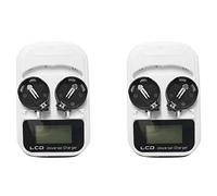 Bosiyrggrl 2X Chargeur LCD Intelligent 3.6V pour LIR2032 LIR2025 LIR2016 Bouton Batterie Rechargeable Prise UE