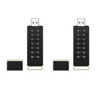 Bosiyrggrl 2X Clé USB SéCuriséE, Clé USB CryptéE de 32 Go avec Mot de Passe MatéRiel et Clavier USB 3.0 Disque Flash Noir