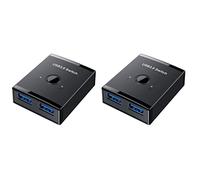 Bosiyrggrl 2X Commutateur USB KVM USB HUB 3.0 Sélecteur Sélecteur Commutateur KVM pour PC Clavier Souris Imprimante