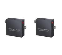 Bosiyrggrl 2X Convertisseur Coaxial Bidirectionnel, SPDIF Optique Toslink vers Toslink Coaxial et Convertisseur Coaxial vers Optique SPDIF Toslink